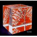 4"x4"x4" Acrylic Cube Paper Weight Award